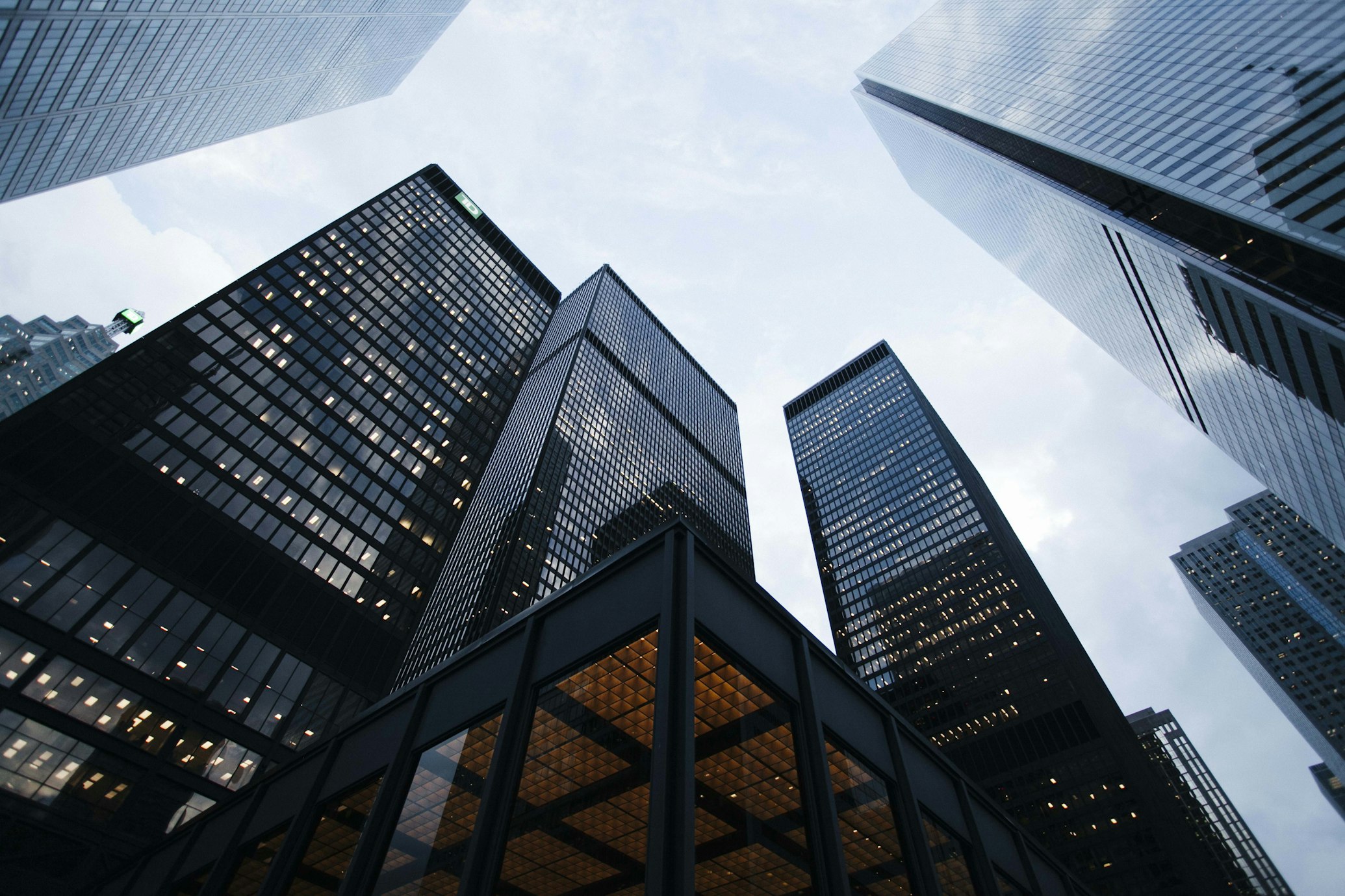 Modern business skyline representing innovation and growth